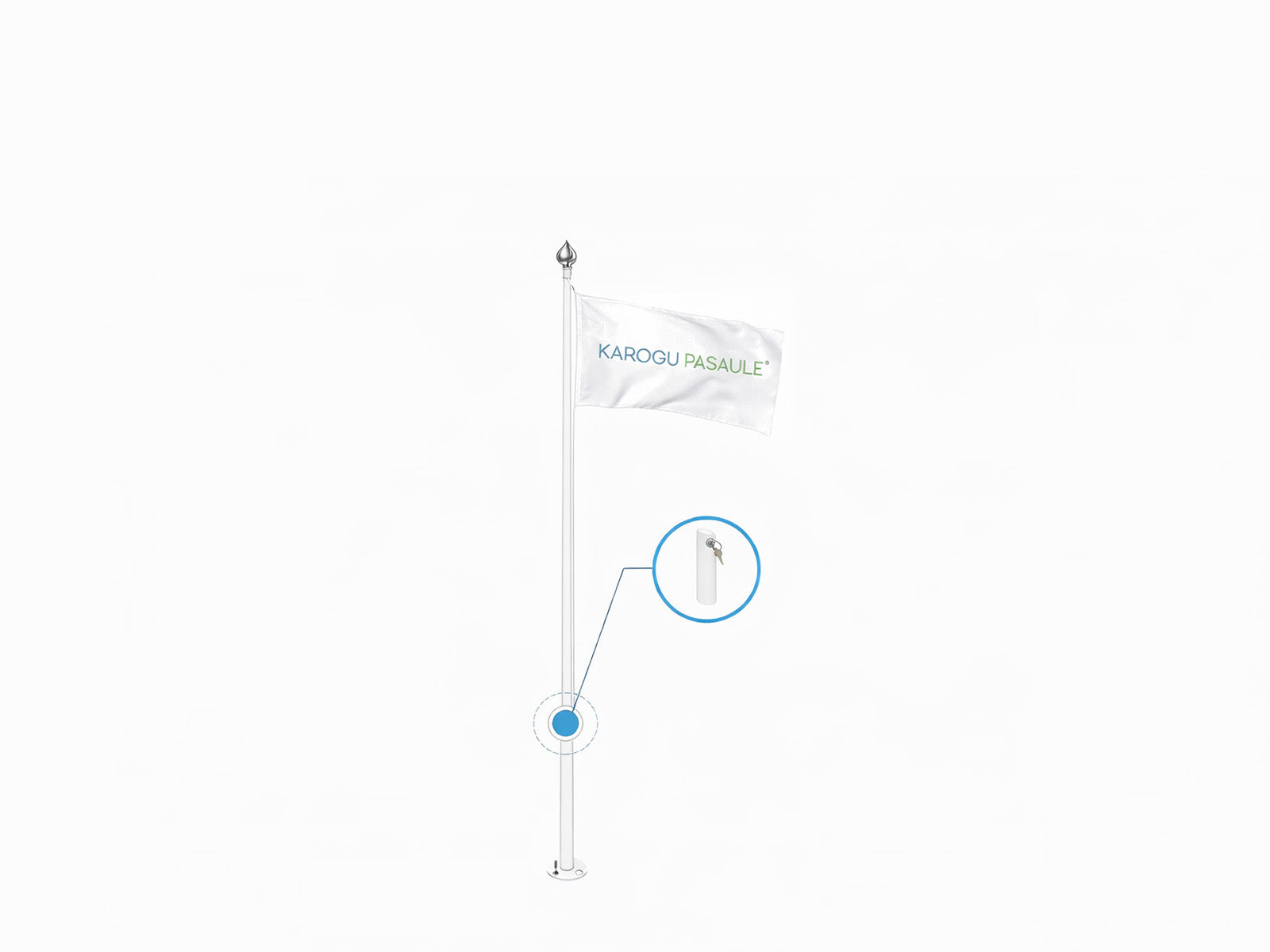 Karoga masts FLAGMORE LOCK (6m-8m)