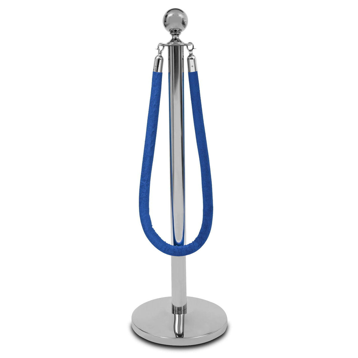 Blue Velor Rope – Chrome Lock