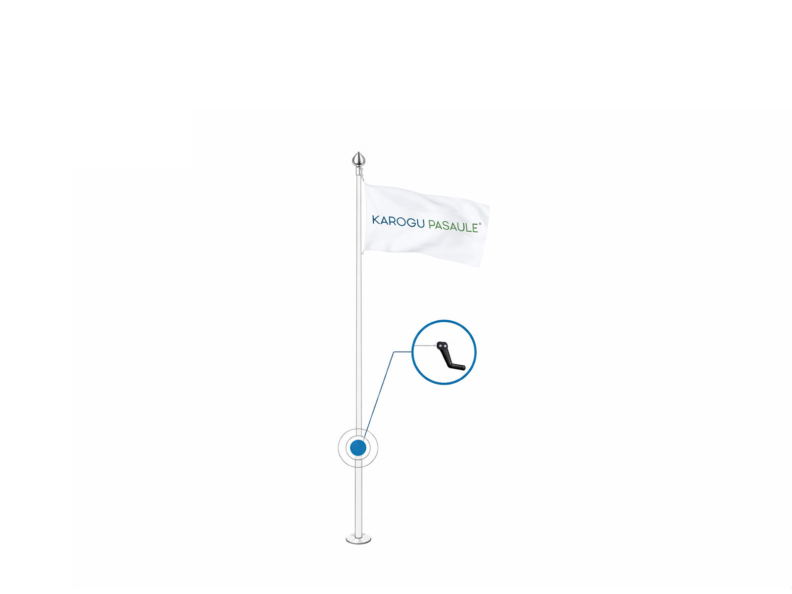 Karoga masts FLAGMORE WINCH (6m-8m)