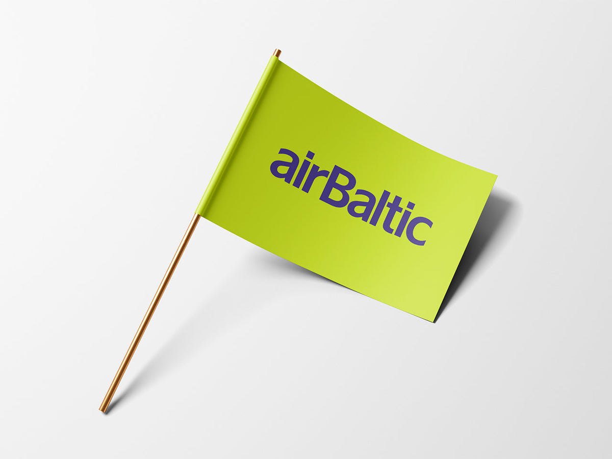 Papīra karogi ar logo 10x20 cm