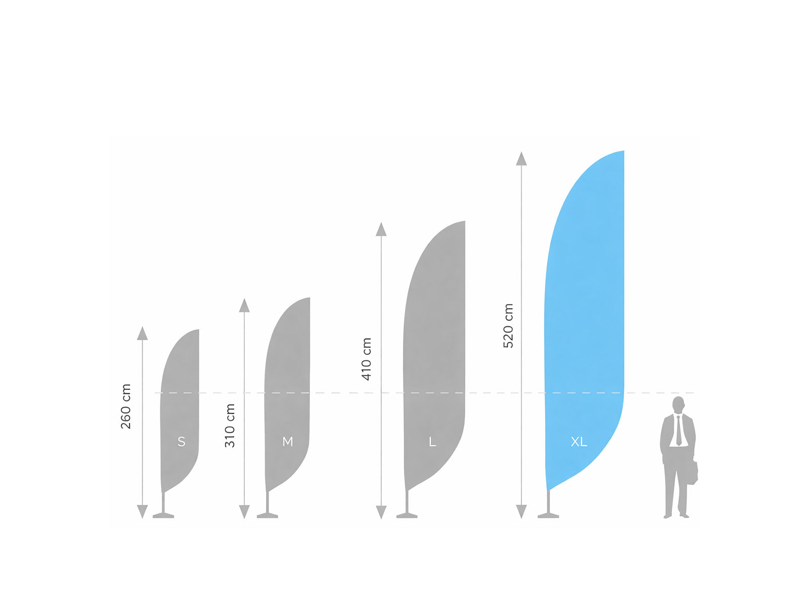Standard plus XL – 450 cm stikla šķiedras karoga masts
