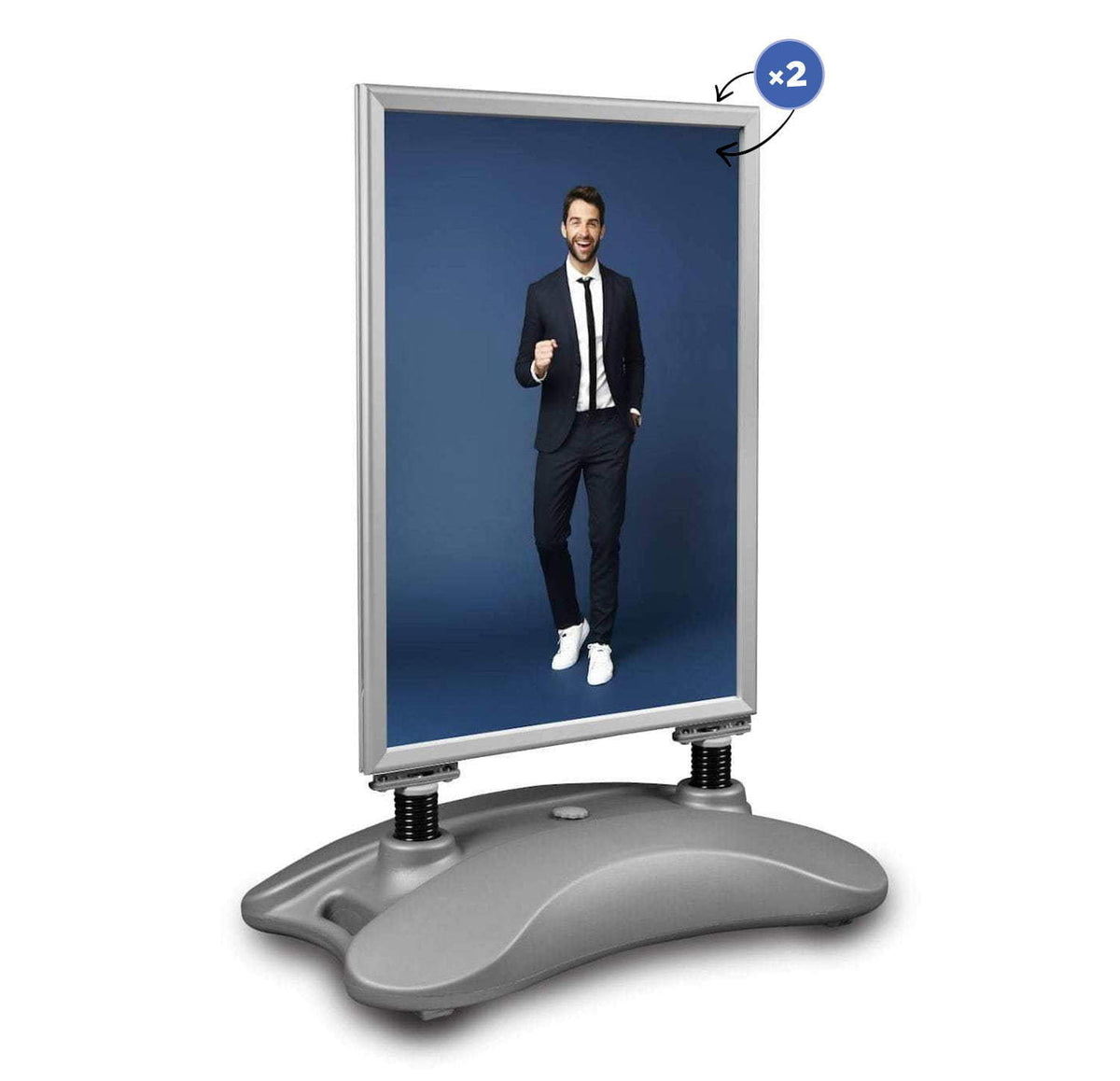 Hampton pavement sign silver – A1