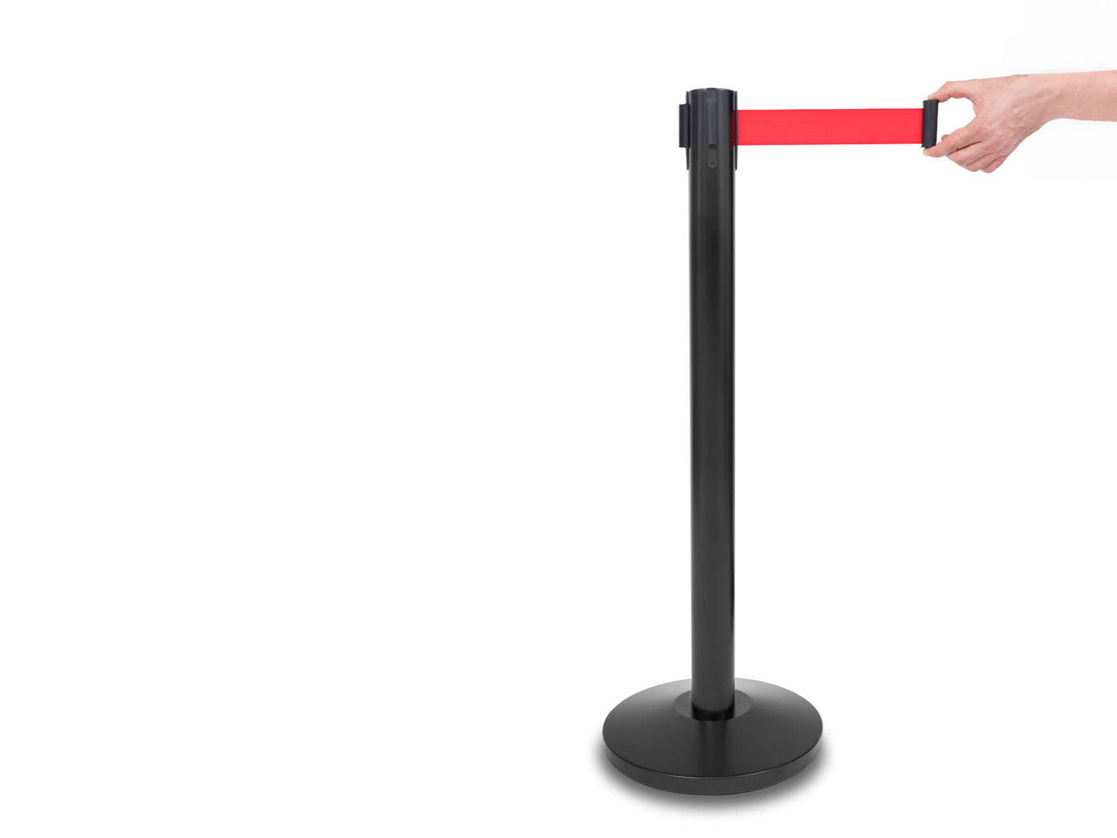 Barjeras stabs “PREMIUM” – Matēts Melns, Sarkanā lente