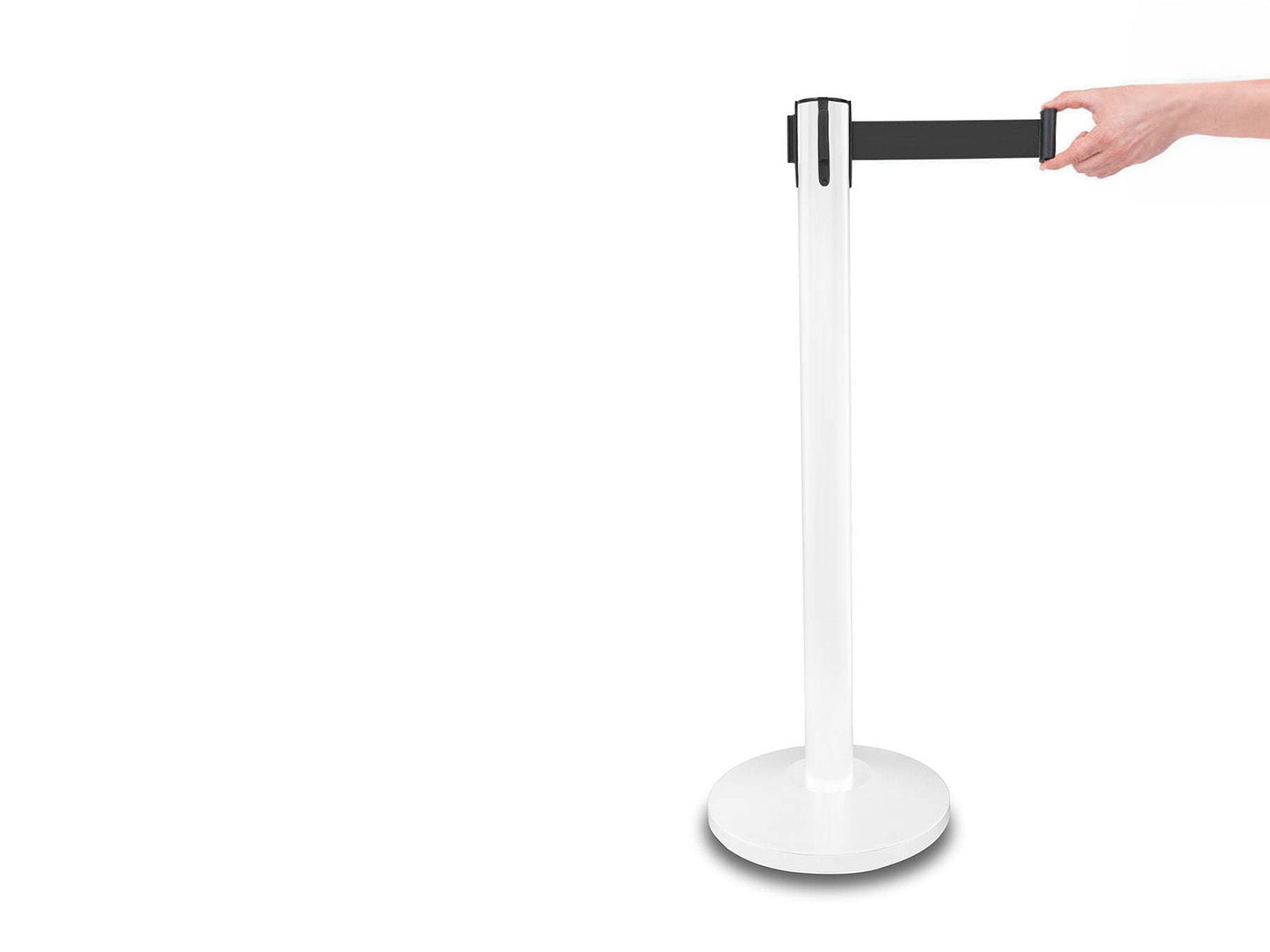 Barjeras stabs “PREMIUM” – Balts, Melnā lente