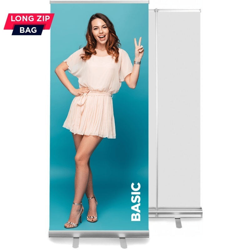 Roll Up Basic 85×200 – izturīgs un praktisks roll-up stends