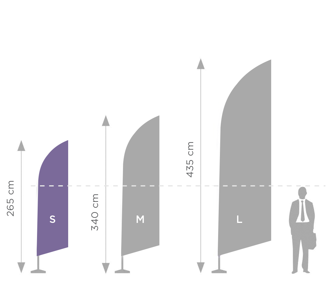 Tube pludmales karoga masts S 265 cm auklas somā