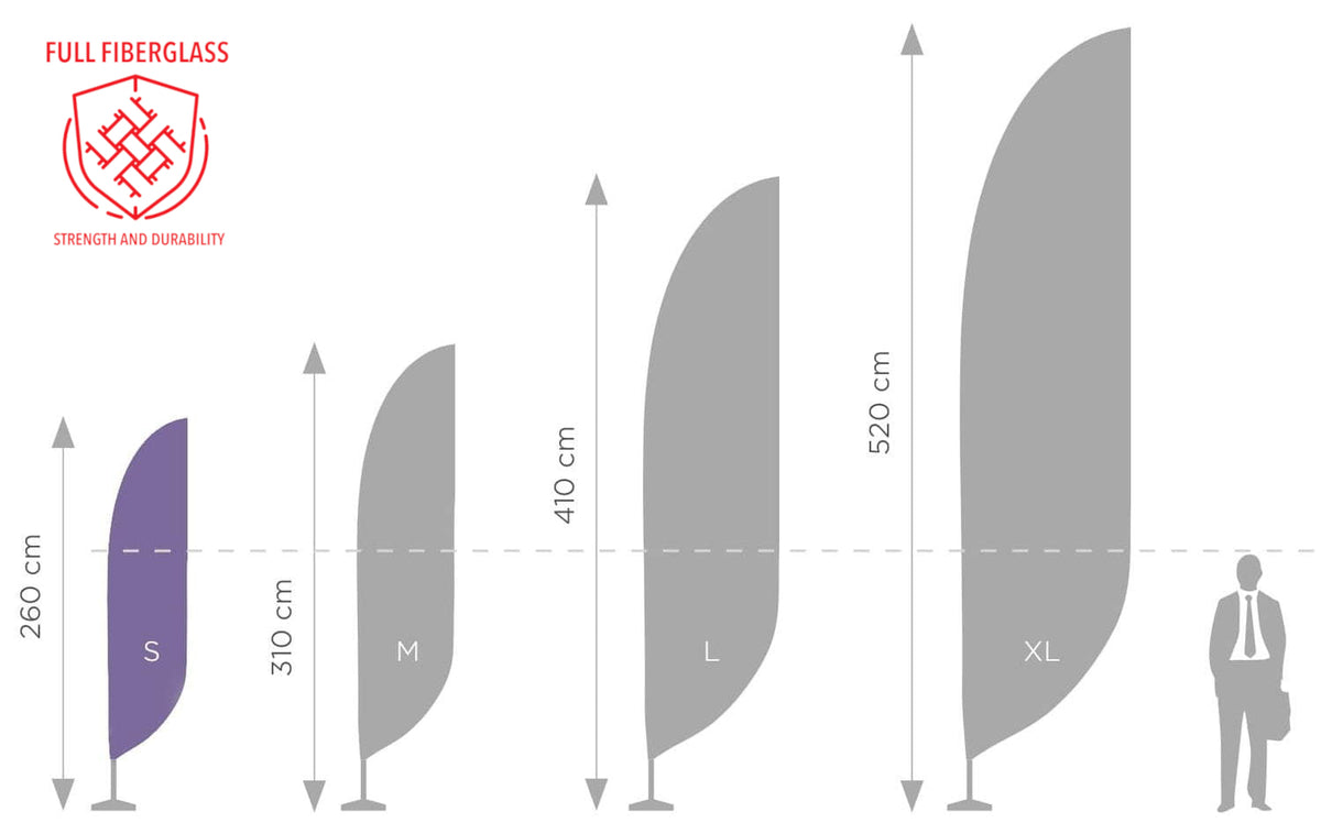 Standard Plus S – 290 cm stiklašķiedras karoga masts